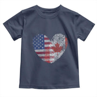 Half Canadian Half American USA Flag Canada America Toddler T Shirt