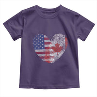Half Canadian Half American USA Flag Canada America Toddler T Shirt