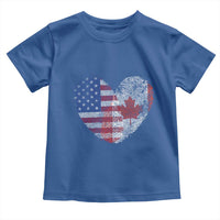 Half Canadian Half American USA Flag Canada America Toddler T Shirt