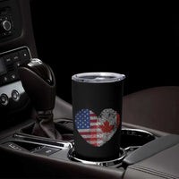 Half Canadian Half American USA Flag Canada America Tumbler Cup