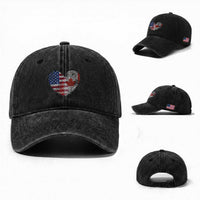 Half Canadian Half American USA Flag Canada America Washed Cotton Baseball Cap