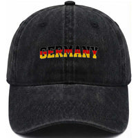 Germany Deutschland German Flag Washed Cotton Baseball Cap