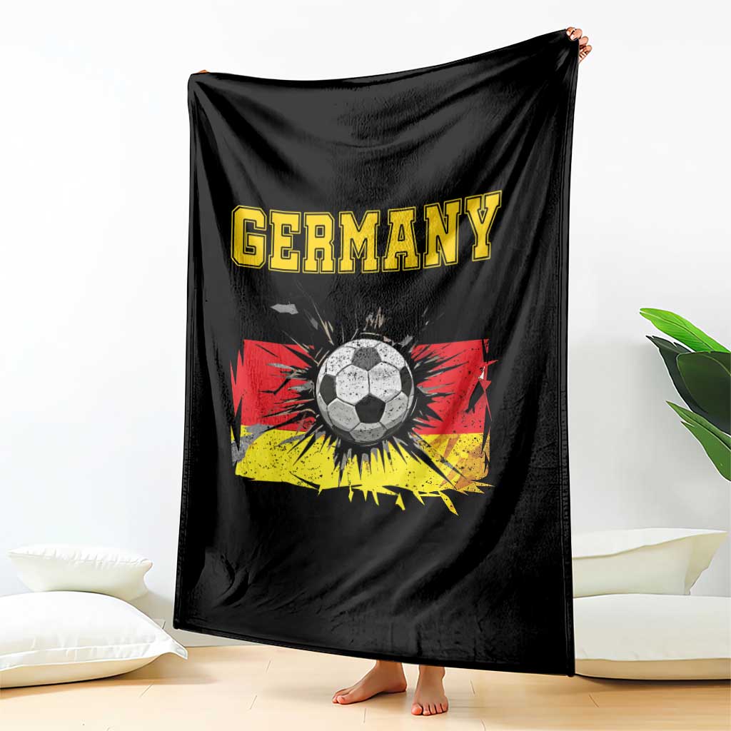 Germany Soccer Fan Throw Blanket German Football Game Day Supporter