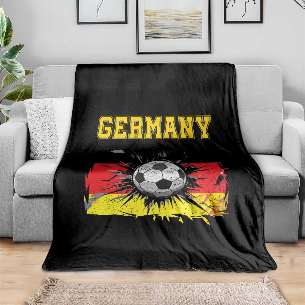 Germany Soccer Fan Throw Blanket German Football Game Day Supporter