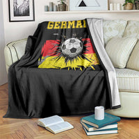 Germany Soccer Fan Throw Blanket German Football Game Day Supporter