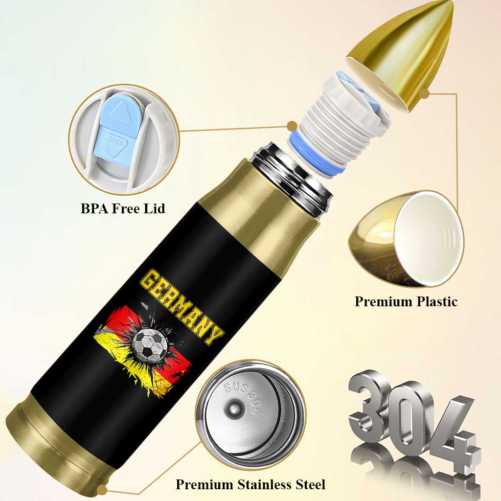 Germany Soccer Fan Bullet Tumbler German Football Game Day Supporter