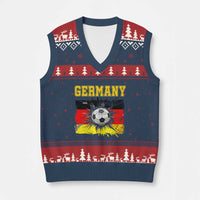 Germany Soccer Fan V-Neck Knit Sweater Vest German Football Game Day Supporter