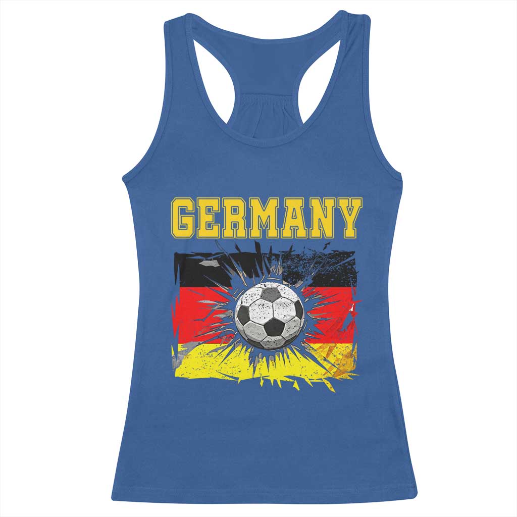 Germany Soccer Fan Racerback Tank Top German Football Game Day Supporter