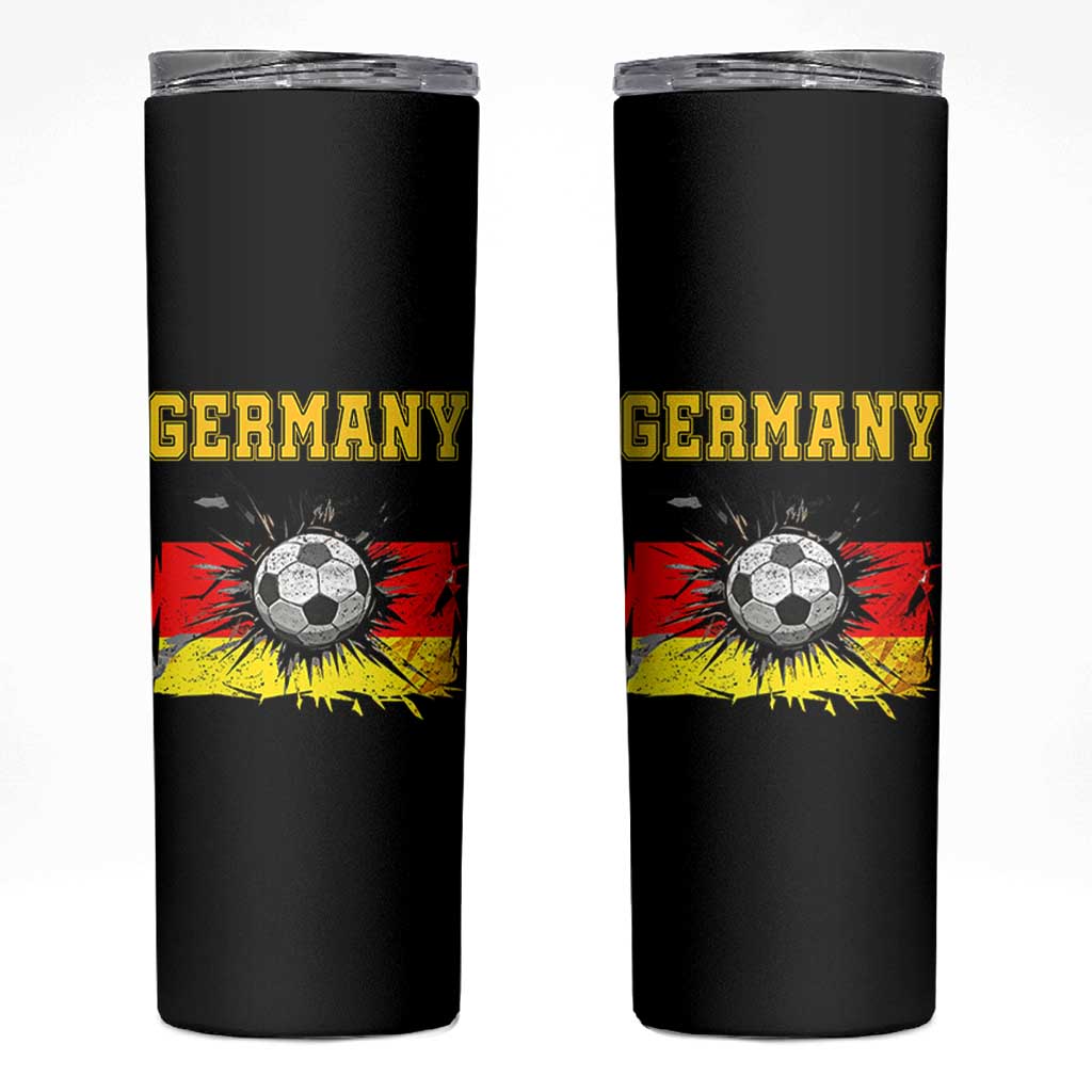Germany Soccer Fan Skinny Tumbler German Football Game Day Supporter