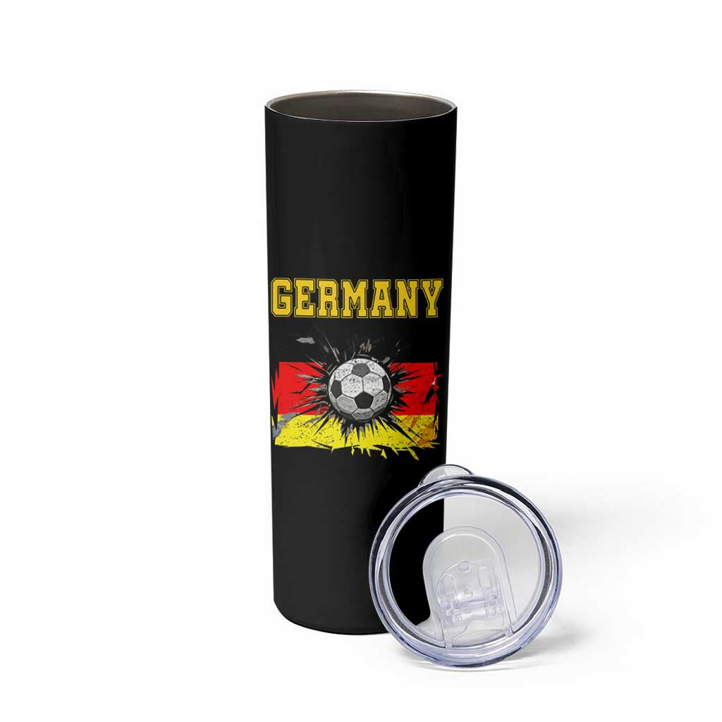 Germany Soccer Fan Skinny Tumbler German Football Game Day Supporter