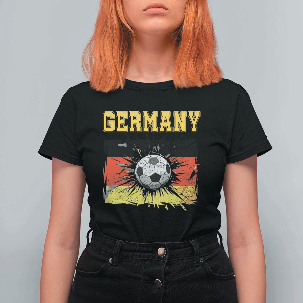 Germany Soccer Fan T Shirt For Women German Football Game Day Supporter