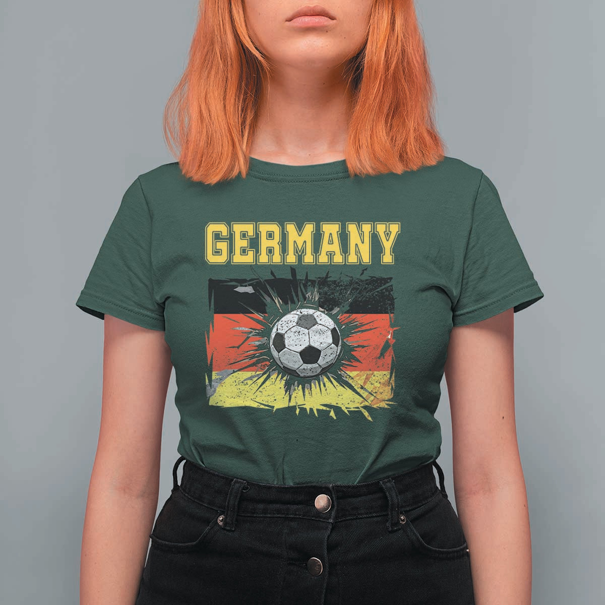 Germany Soccer Fan T Shirt For Women German Football Game Day Supporter
