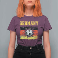 Germany Soccer Fan T Shirt For Women German Football Game Day Supporter