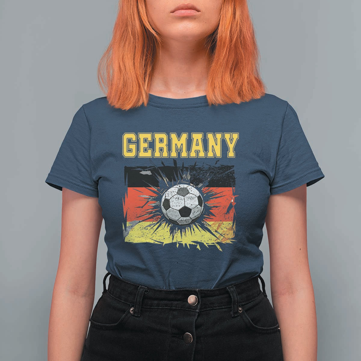 Germany Soccer Fan T Shirt For Women German Football Game Day Supporter