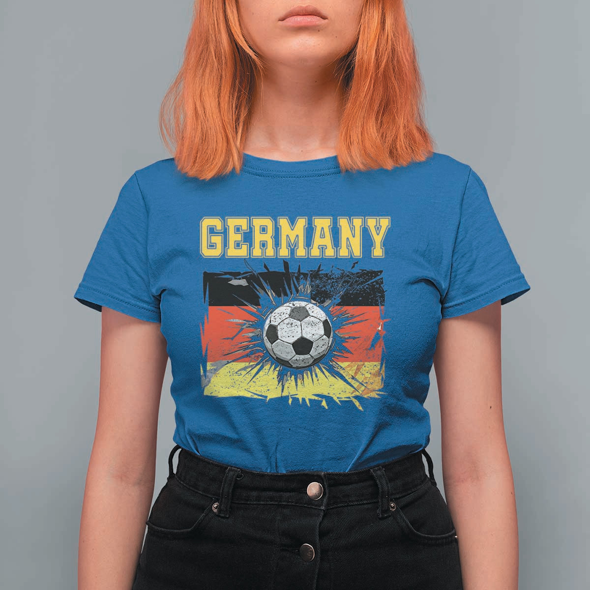 Germany Soccer Fan T Shirt For Women German Football Game Day Supporter