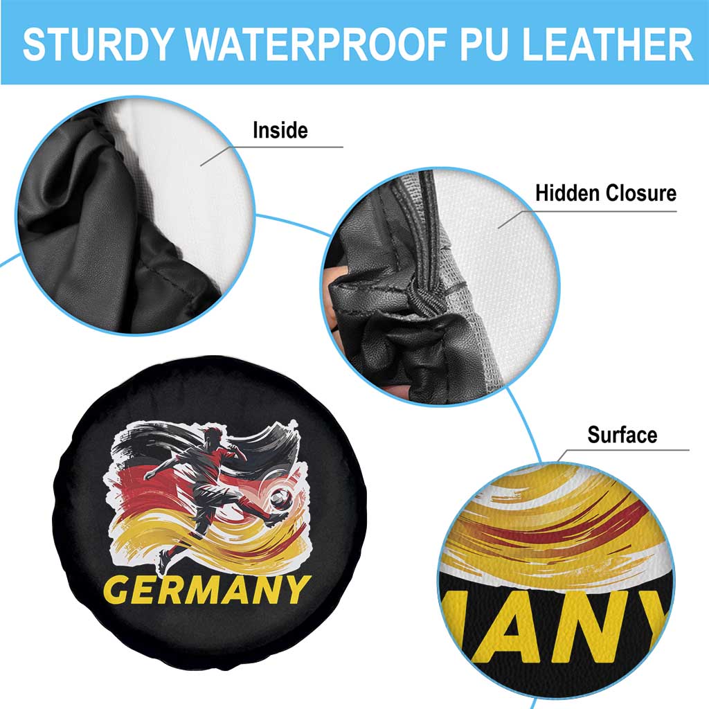 Germany Soccer Fan Spare Tire Cover German Football Flag Game Day Supporter