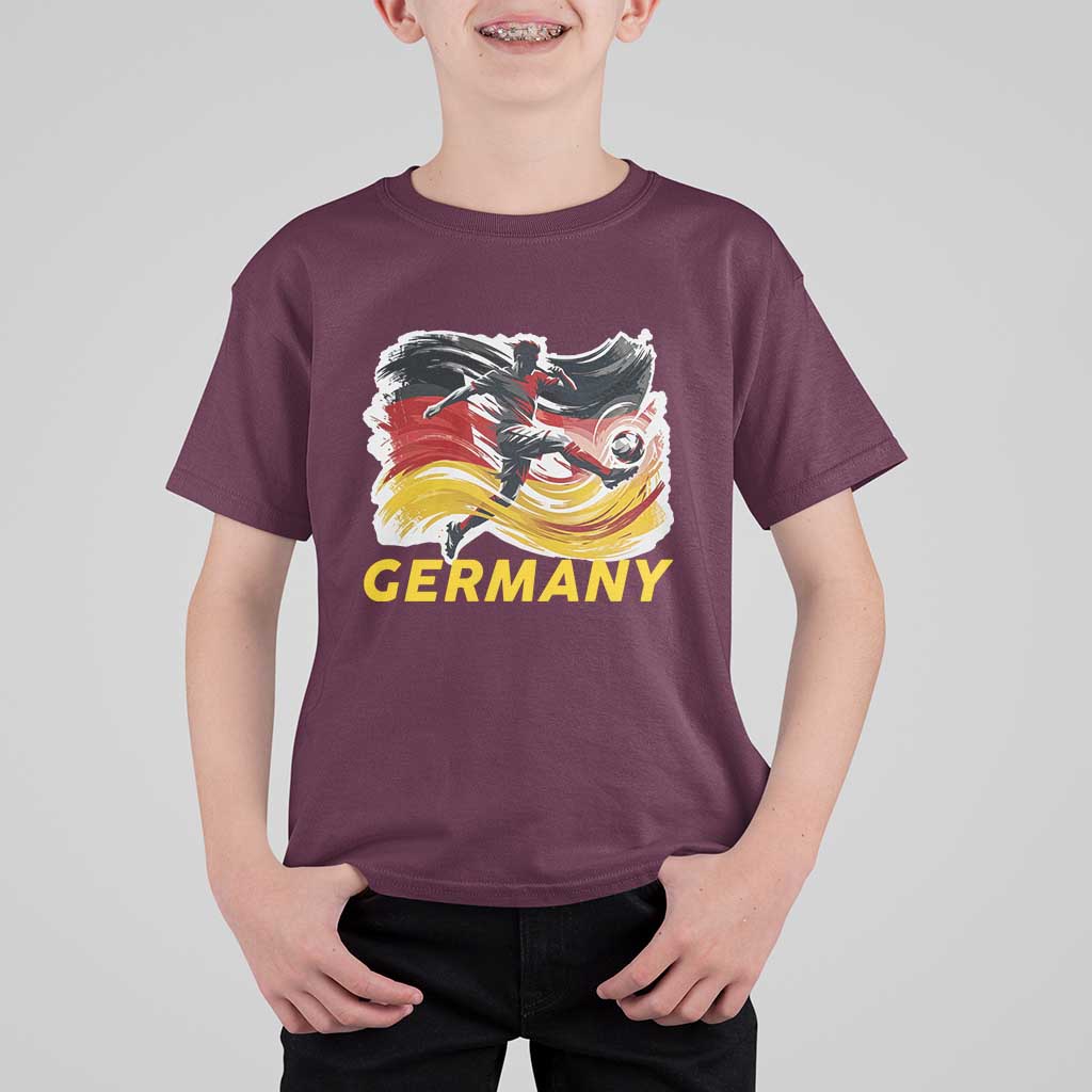 Germany Soccer Fan T Shirt For Kid German Football Flag Game Day Supporter
