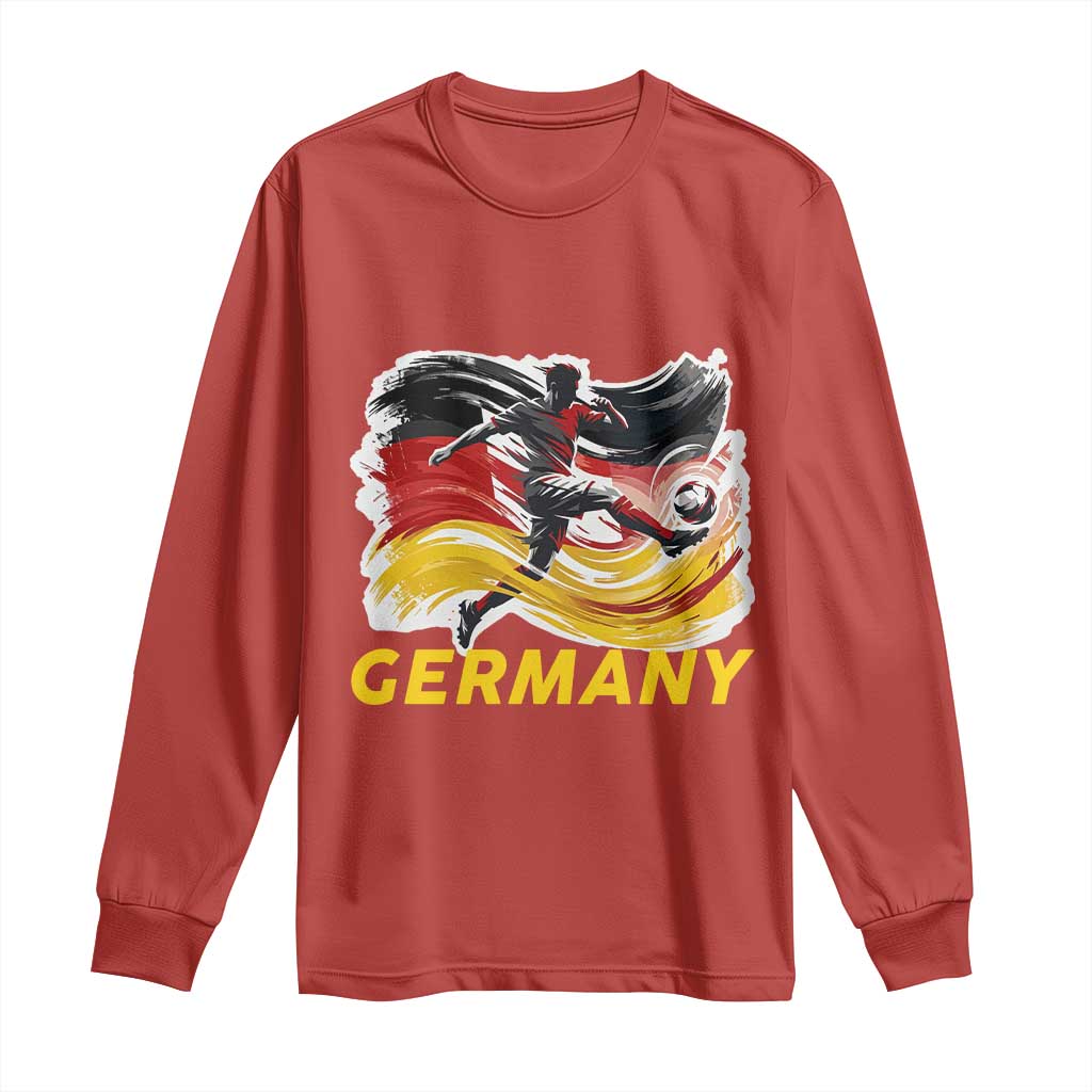 Germany Soccer Fan Long Sleeve Shirt German Football Flag Game Day Supporter