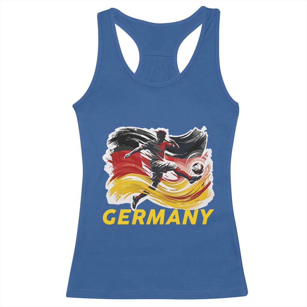Germany Soccer Fan Racerback Tank Top German Football Flag Game Day Supporter