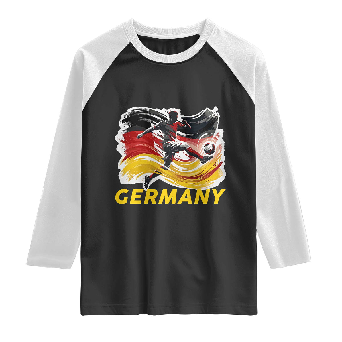Germany Soccer Fan Raglan Shirt German Football Flag Game Day Supporter