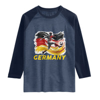 Germany Soccer Fan Raglan Shirt German Football Flag Game Day Supporter