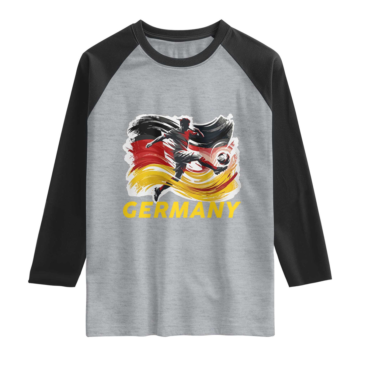 Germany Soccer Fan Raglan Shirt German Football Flag Game Day Supporter