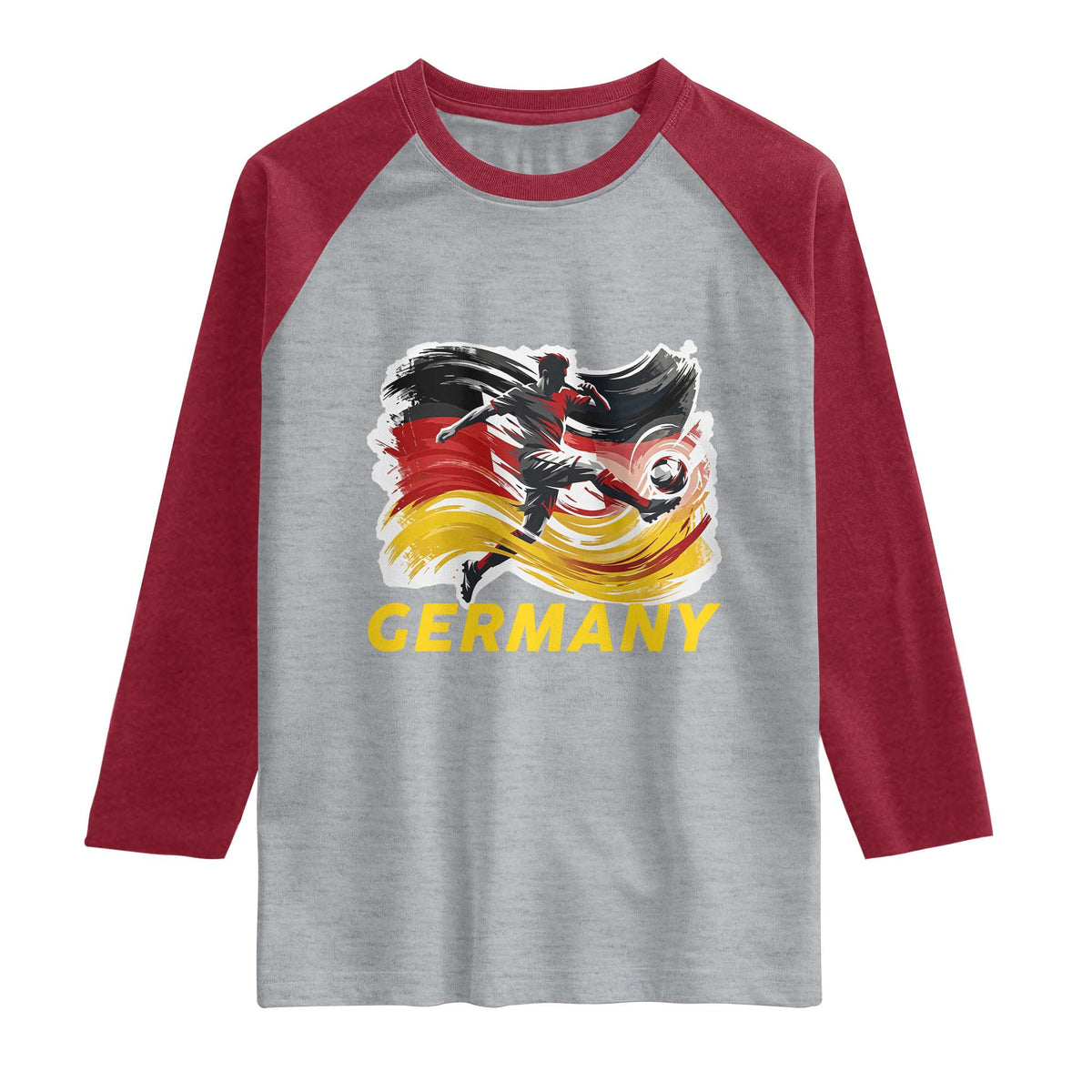 Germany Soccer Fan Raglan Shirt German Football Flag Game Day Supporter