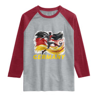 Germany Soccer Fan Raglan Shirt German Football Flag Game Day Supporter
