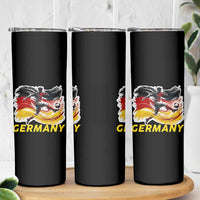 Germany Soccer Fan Skinny Tumbler German Football Flag Game Day Supporter