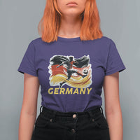 Germany Soccer Fan T Shirt For Women German Football Flag Game Day Supporter