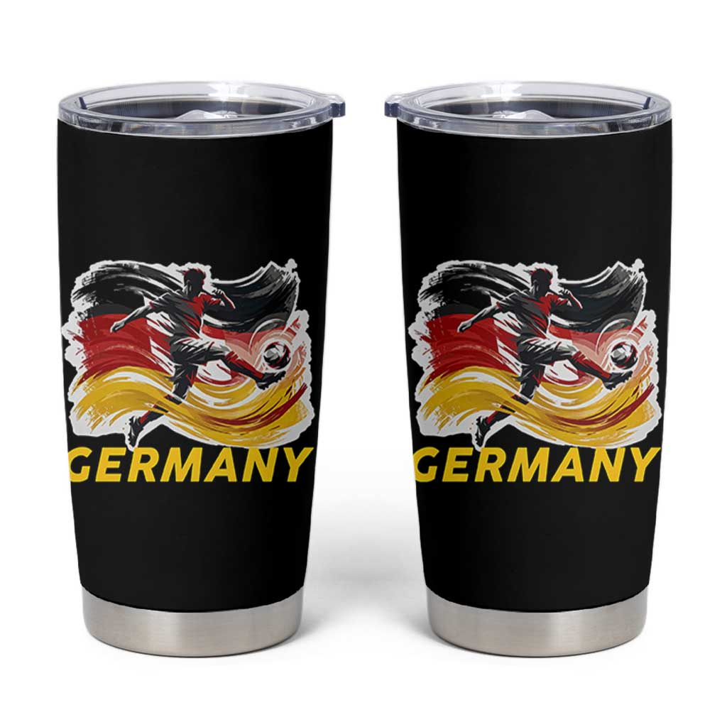 Germany Soccer Fan Tumbler Cup German Football Flag Game Day Supporter