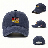 Germany Soccer Fan Washed Cotton Baseball Cap German Football Flag Game Day Supporter