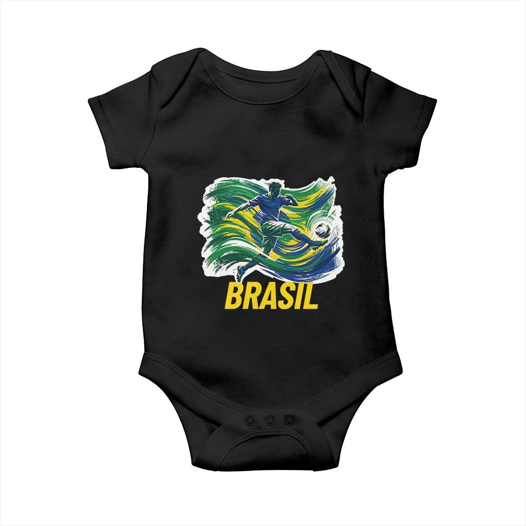 Soccer Brazil Brasil Flag Patriotic Sports Baby Onesie Brazilian Football Fan Supporter