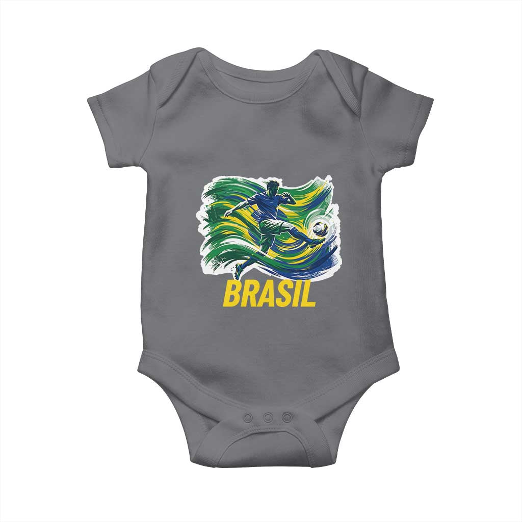 Soccer Brazil Brasil Flag Patriotic Sports Baby Onesie Brazilian Football Fan Supporter