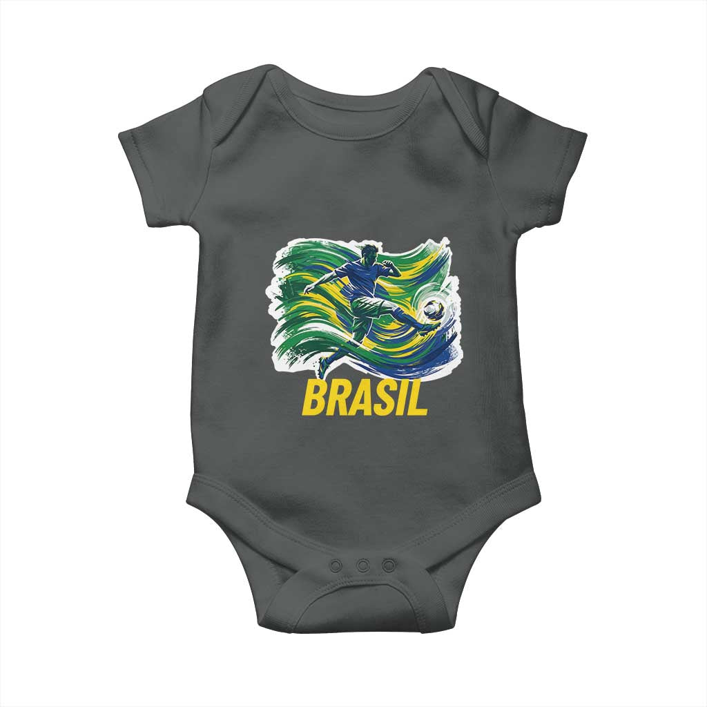 Soccer Brazil Brasil Flag Patriotic Sports Baby Onesie Brazilian Football Fan Supporter