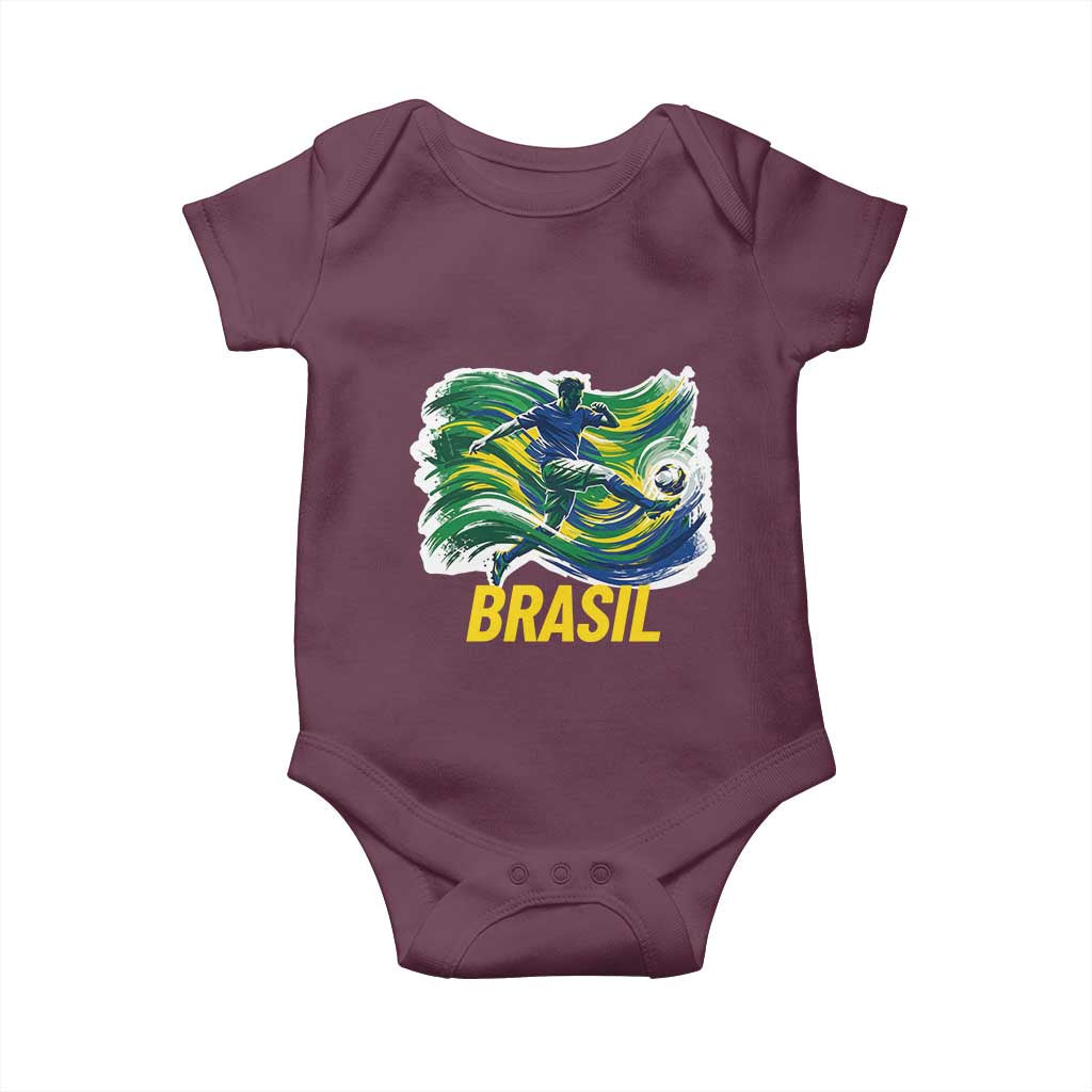 Soccer Brazil Brasil Flag Patriotic Sports Baby Onesie Brazilian Football Fan Supporter