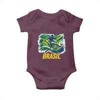 Soccer Brazil Brasil Flag Patriotic Sports Baby Onesie Brazilian Football Fan Supporter