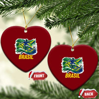 Brazil Soccer Brasil Flag Patriotic Sports Ceramic Ornament Brazilian Football Fan Supporter