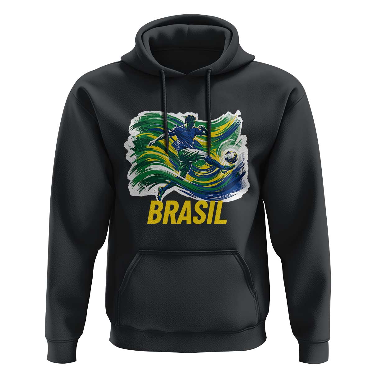 Soccer Brazil Brasil Flag Patriotic Sports Hoodie Brazilian Football Fan Supporter