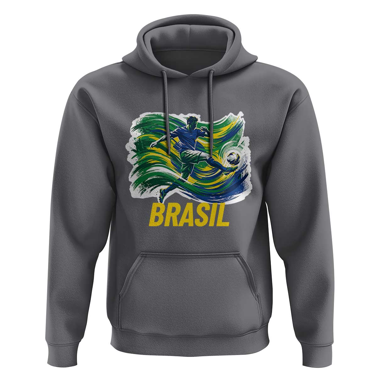 Soccer Brazil Brasil Flag Patriotic Sports Hoodie Brazilian Football Fan Supporter