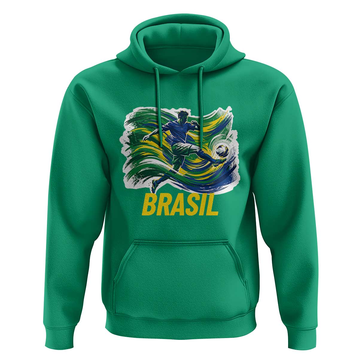 Soccer Brazil Brasil Flag Patriotic Sports Hoodie Brazilian Football Fan Supporter
