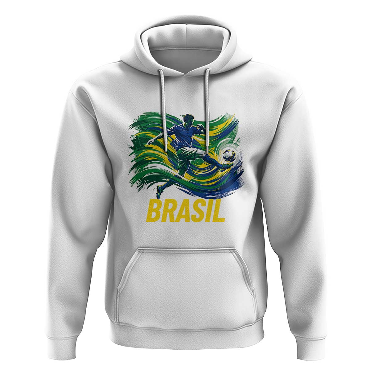 Soccer Brazil Brasil Flag Patriotic Sports Hoodie Brazilian Football Fan Supporter