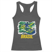 Soccer Brazil Brasil Flag Patriotic Sports Racerback Tank Top Brazilian Football Fan Supporter