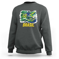 Soccer Brazil Brasil Flag Patriotic Sports Sweatshirt Brazilian Football Fan Supporter