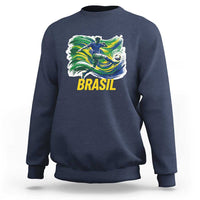 Soccer Brazil Brasil Flag Patriotic Sports Sweatshirt Brazilian Football Fan Supporter