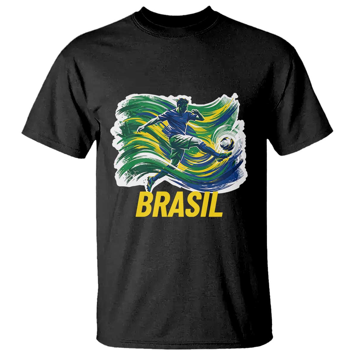 Soccer Brazil Brasil Flag Patriotic Sports T Shirt Brazilian Football Fan Supporter