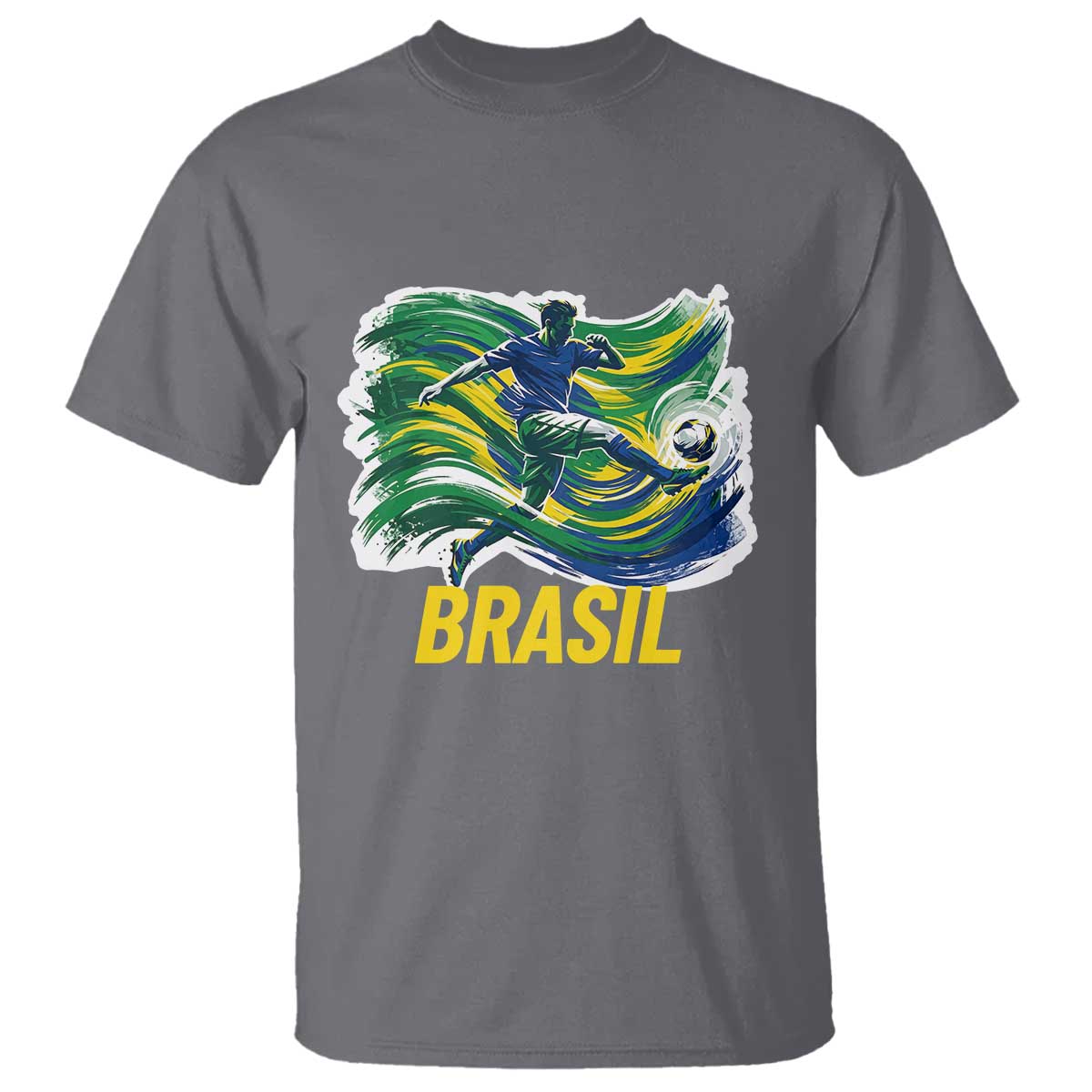 Soccer Brazil Brasil Flag Patriotic Sports T Shirt Brazilian Football Fan Supporter