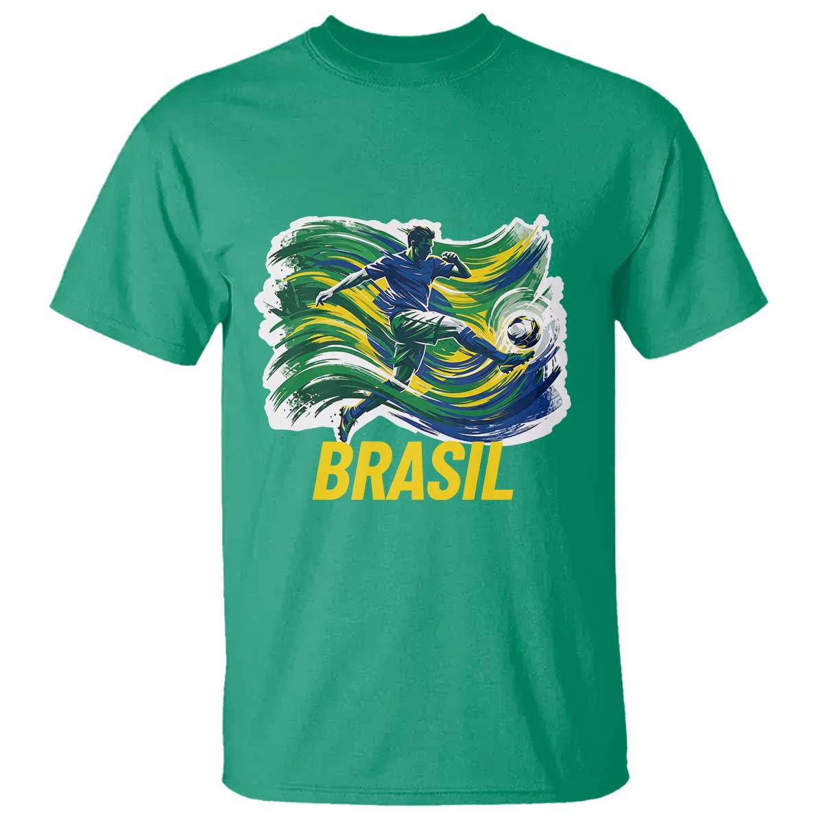 Soccer Brazil Brasil Flag Patriotic Sports T Shirt Brazilian Football Fan Supporter