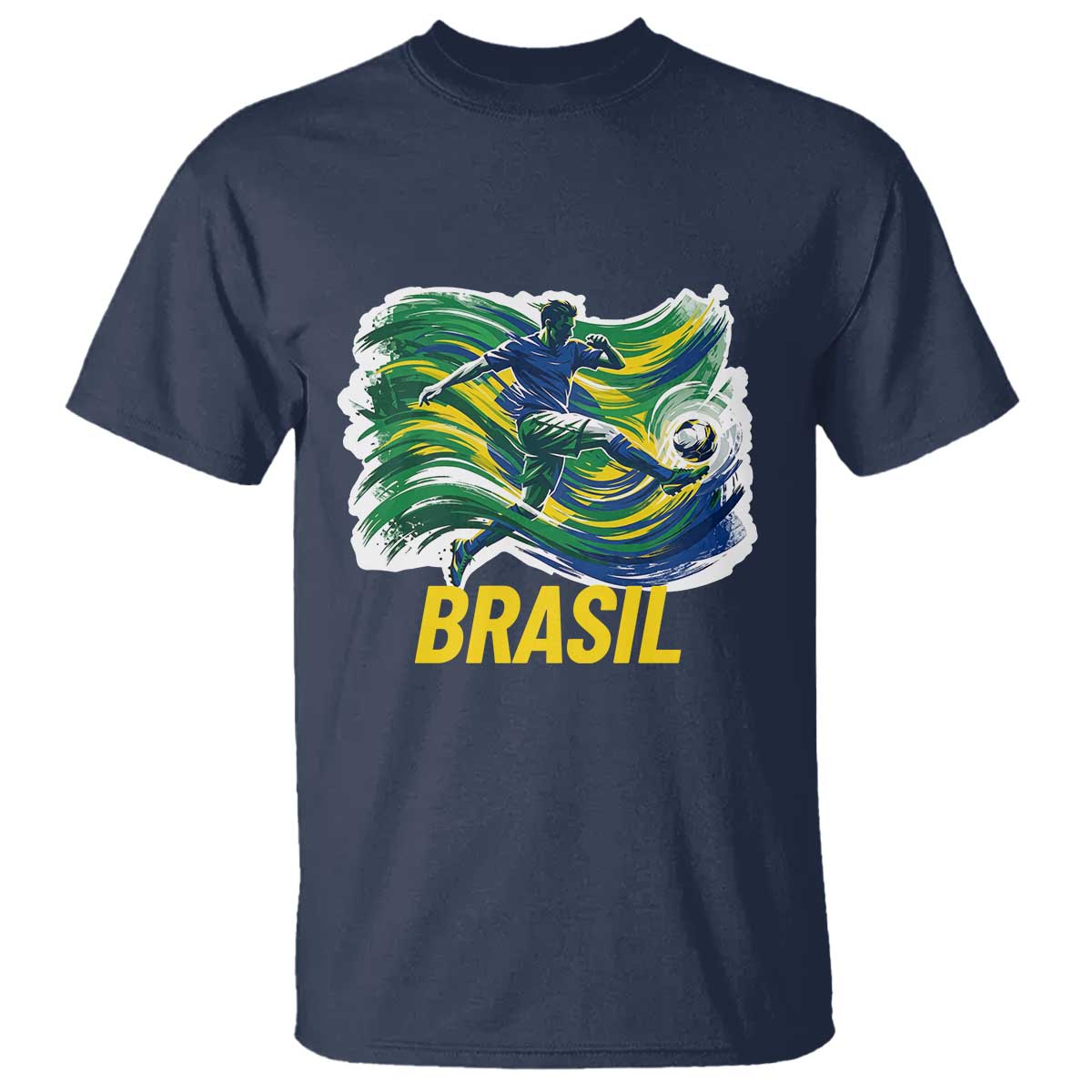Soccer Brazil Brasil Flag Patriotic Sports T Shirt Brazilian Football Fan Supporter