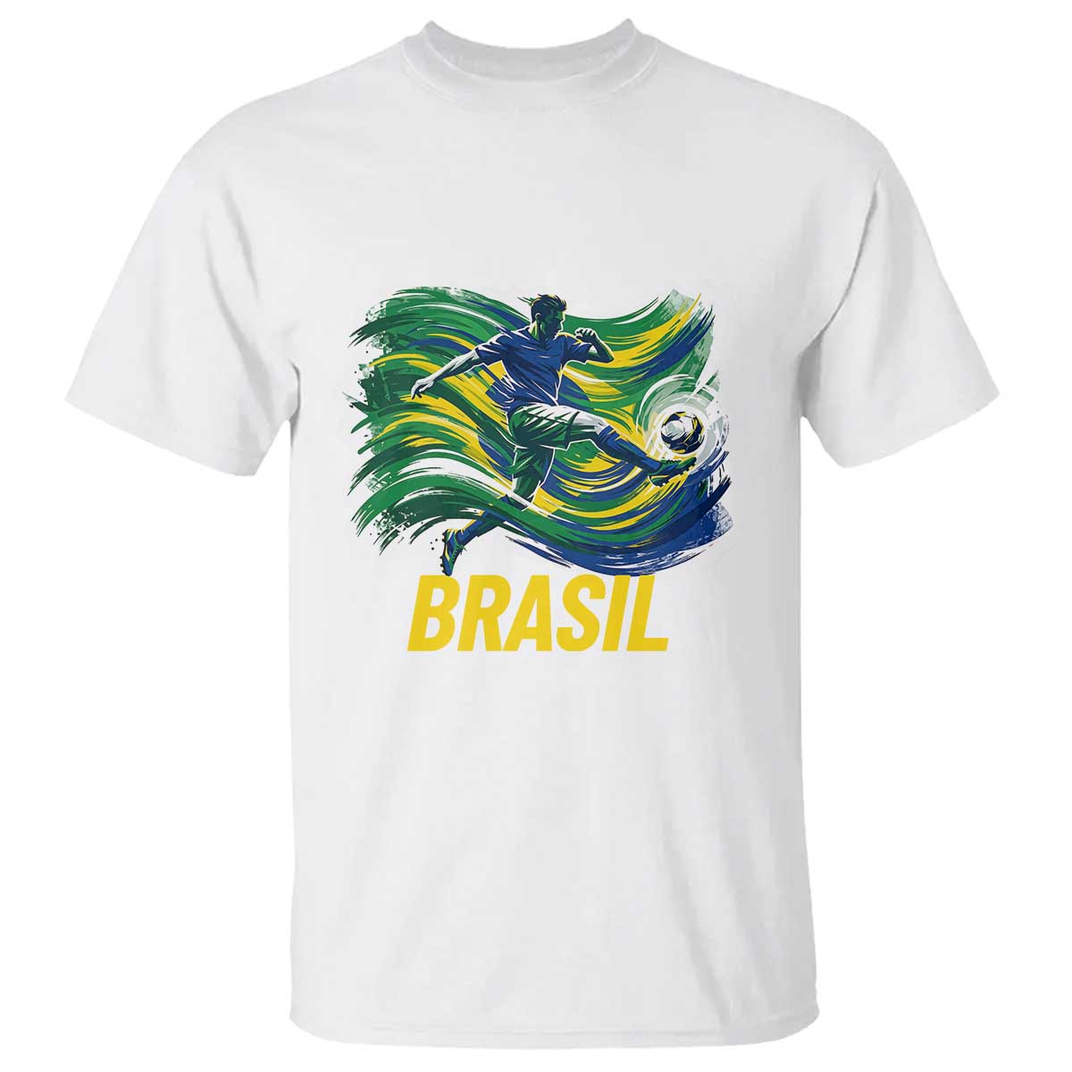 Soccer Brazil Brasil Flag Patriotic Sports T Shirt Brazilian Football Fan Supporter